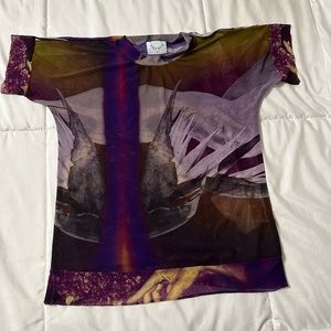 Sheer Graphic Shirt
